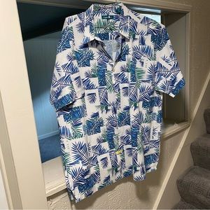 Cubavera Sz XL Ecoselect Tropical Border Print Short Sleeve Button Hawaiian
